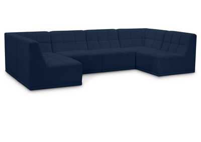 Image for Relax Navy Velvet Modular Sectional