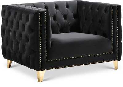 Michelle Black Velvet Chair