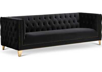 Image for Michelle Black Velvet Sofa