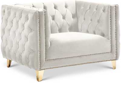 Michelle Cream Velvet Chair