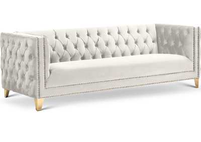 Michelle Cream Velvet Sofa