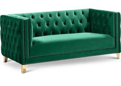 Michelle Green Velvet Loveseat