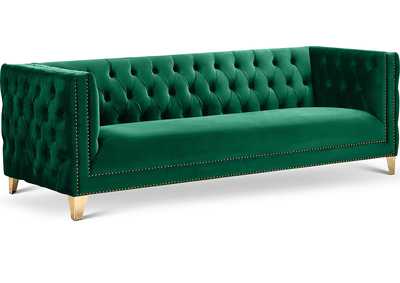 Michelle Green Velvet Sofa