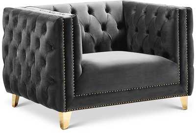 Michelle Grey Velvet Chair