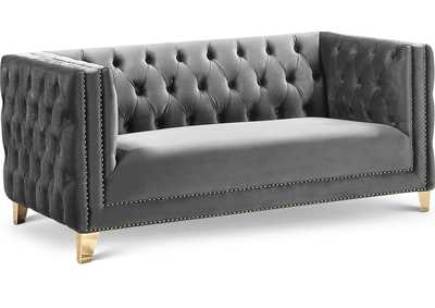 Image for Michelle Grey Velvet Loveseat