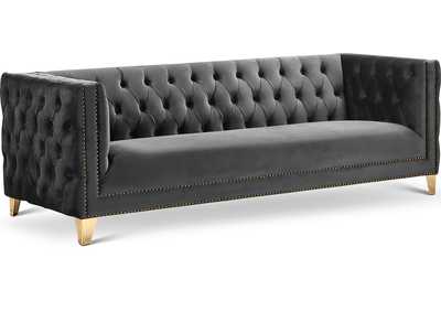 Image for Michelle Grey Velvet Sofa