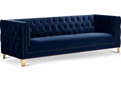 Michelle Navy Velvet Sofa