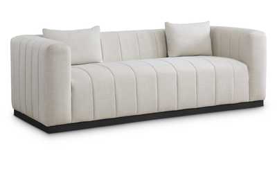 Image for Lucia Beige Linen Textured Fabric Sofa