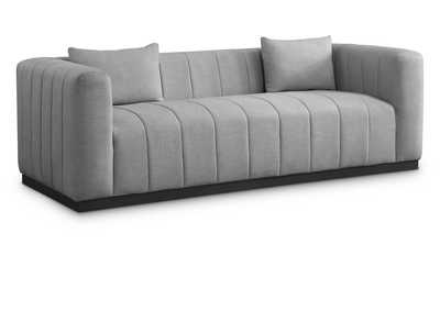 Image for Lucia Grey Linen Textured Fabric Sofa