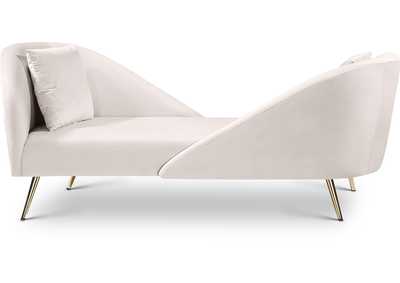 Nolan Cream Velvet Chaise