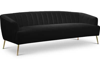 Tori Black Velvet Sofa