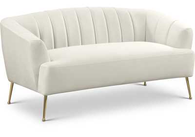 Image for Tori Cream Velvet Loveseat