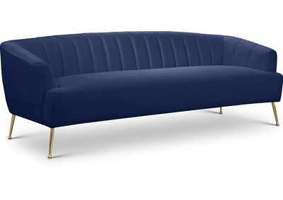 Tori Navy Velvet Sofa