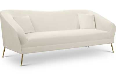 Hermosa Cream Velvet Sofa