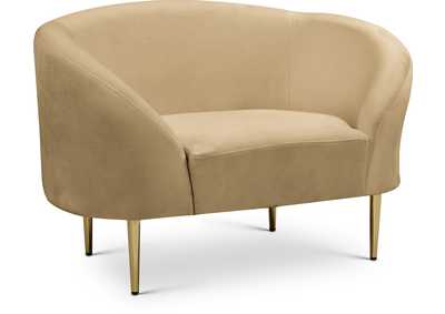 Ritz Camel Velvet Chair