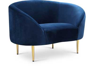 Ritz Navy Velvet Chair