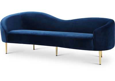 Image for Ritz Navy Velvet Sofa