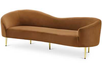 Image for Ritz Saddle Velvet Sofa