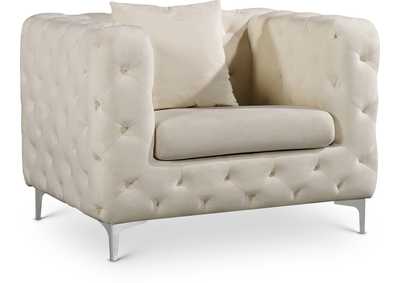 Scarlett Cream Velvet Chair