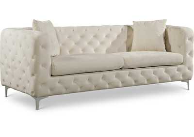 Scarlett Cream Velvet Sofa