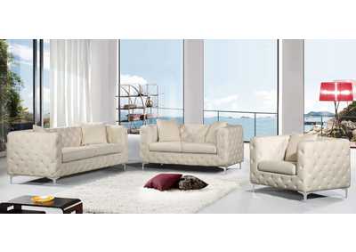 Image for Scarlett Cream Velvet Sofa and Loveseat