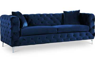 Scarlett Navy Velvet Sofa