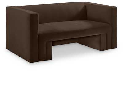 Image for Henson Brown Velvet Loveseat