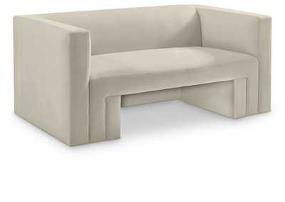 Image for Henson Cream Velvet Loveseat