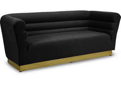 Image for Bellini Black Velvet Sofa