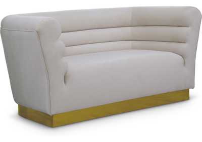 Bellini Cream Velvet Loveseat