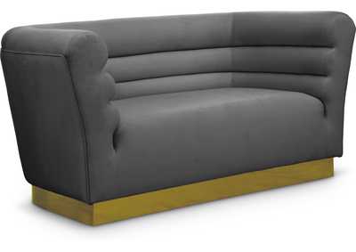 Image for Bellini Grey Velvet Loveseat