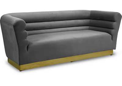 Bellini Grey Velvet Sofa