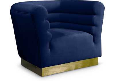 Image for Bellini Navy Velvet Chair