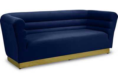 Image for Bellini Navy Velvet Sofa