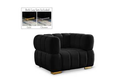 Gwen Black Velvet Chair