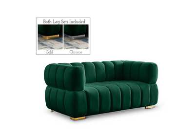 Image for Gwen Green Velvet Loveseat