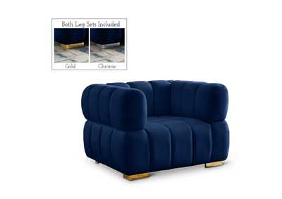 Image for Gwen Navy Velvet Chair