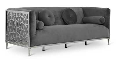 Image for Opal Grey Velvet Sofa