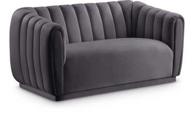 Image for Dixie Grey Velvet Loveseat