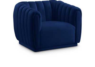 Dixie Navy Velvet Chair