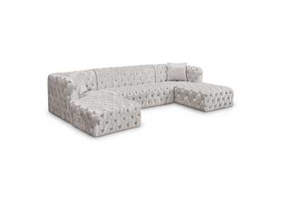 Image for Coco White Velvet 3 Piece Sectional (3 Boxes)