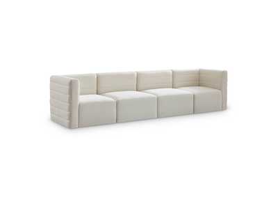 Quincy Cream Velvet Modular Sofa