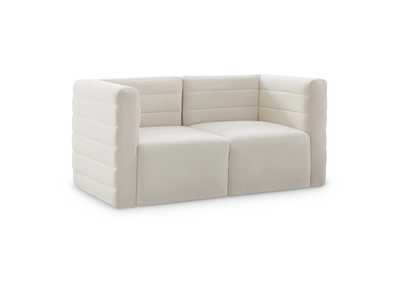 Quincy Cream Velvet Modular Sofa