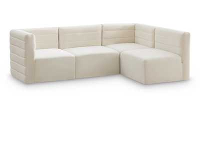 Quincy Cream Velvet Modular Sectional