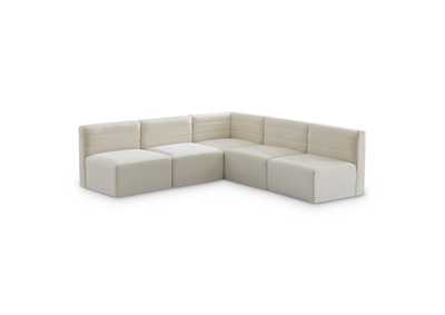 Quincy Cream Velvet Modular Sectional