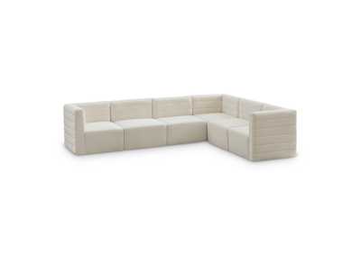 Image for Quincy Cream Velvet Modular Sectional