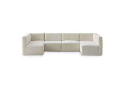 Quincy Cream Velvet Modular Sectional