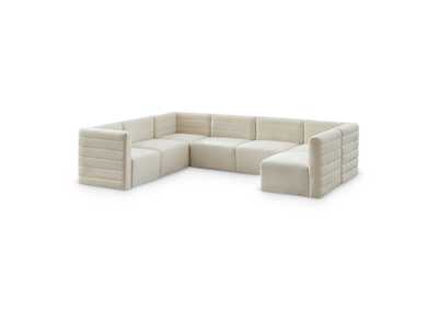 Quincy Cream Velvet Modular Sectional