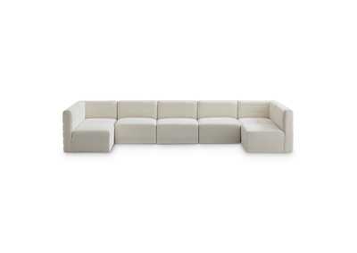 Quincy Cream Velvet Modular Sectional