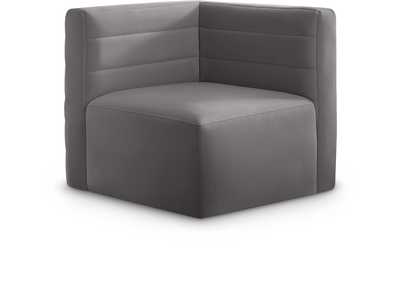 Quincy Grey Velvet Modular Corner Chair